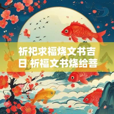 祈祀求福烧文书吉日 祈福文书烧给菩萨