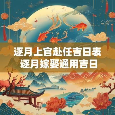 逐月上官赴任吉日表 逐月嫁娶通用吉日
