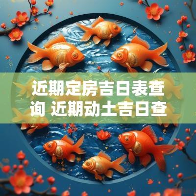 近期定房吉日表查询 近期动土吉日查询表