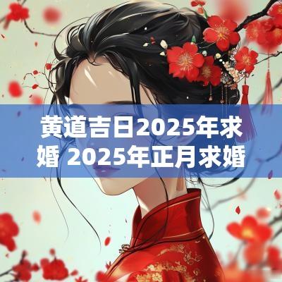 黄道吉日2025年求婚 2025年正月求婚吉日