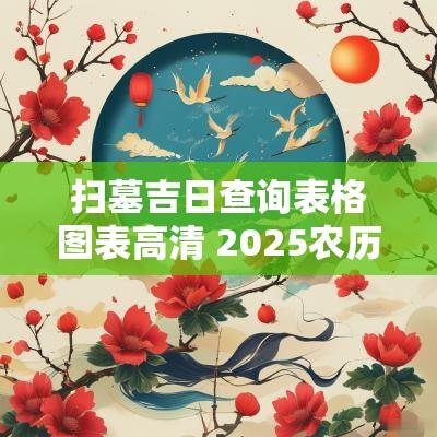 扫墓吉日查询表格图表高清 2025农历2月扫墓吉日