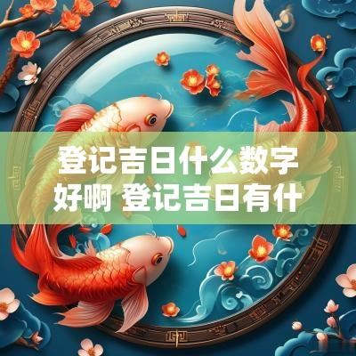 登记吉日什么数字好啊 登记吉日有什么讲究