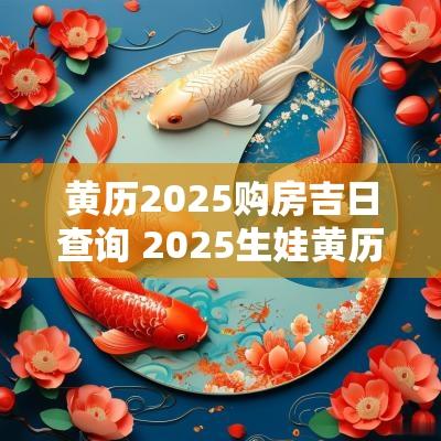 黄历2025购房吉日查询 2025生娃黄历吉日查询