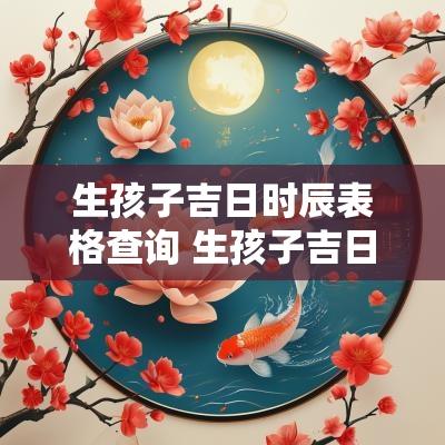 生孩子吉日时辰表格查询 生孩子吉日查询2016