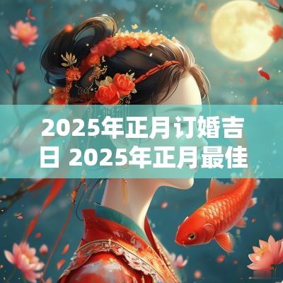 2025年正月订婚吉日 2025年正月最佳订婚日