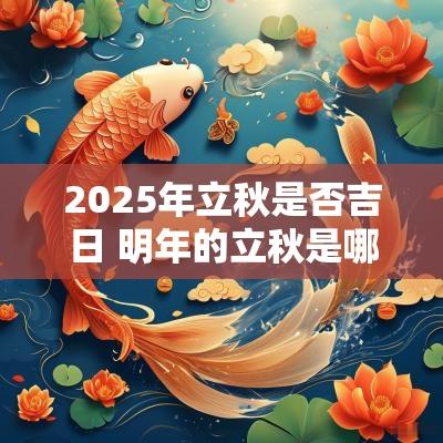 2025年立秋是否吉日 明年的立秋是哪一天2025年