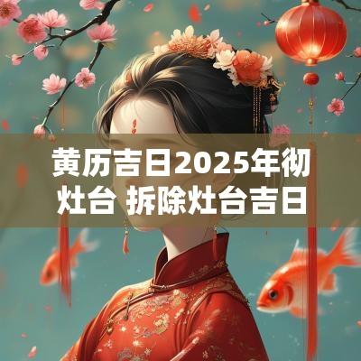 黄历吉日2025年彻灶台 拆除灶台吉日2025年最佳