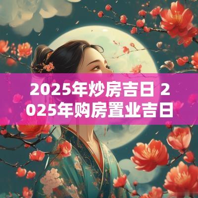 2025年炒房吉日 2025年购房置业吉日