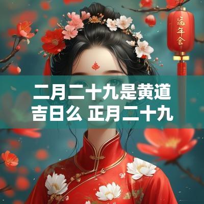 二月二十九是黄道吉日么 正月二十九黄道吉日查询