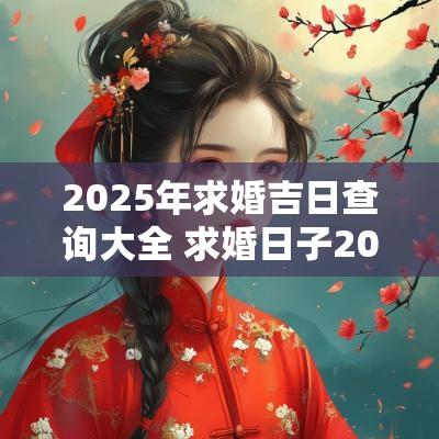 2025年求婚吉日查询大全 求婚日子2025黄道吉日