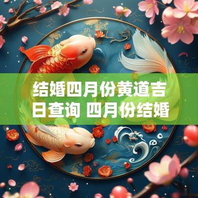 结婚四月份黄道吉日查询 四月份结婚黄道吉日