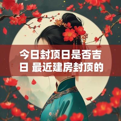 今日封顶日是否吉日 最近建房封顶的吉日