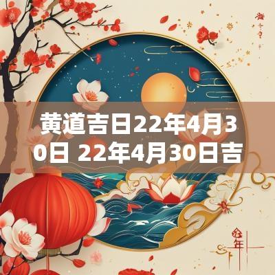 黄道吉日22年4月30日 22年4月30日吉日表