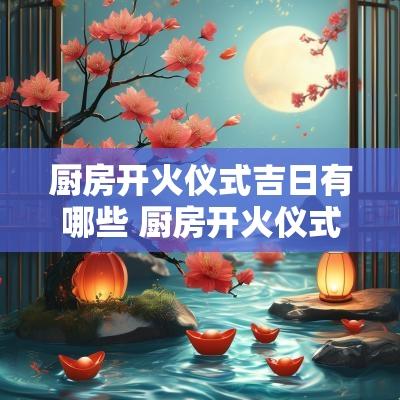 厨房开火仪式吉日有哪些 厨房开火仪式吉祥话