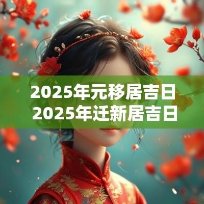 2025年元移居吉日 2025年迁新居吉日