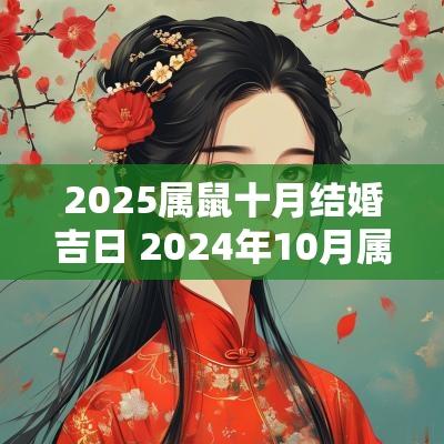 2025属鼠十月结婚吉日 2025年10月属鼠的结婚黄道吉日
