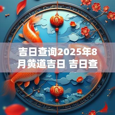 吉日查询2025年8月黄道吉日 吉日查询2025正月农历黄道吉日