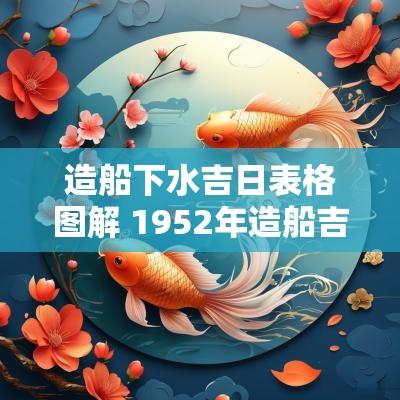 造船下水吉日表格图解 1952年造船吉日查询