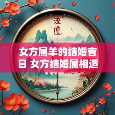 女方属羊的结婚吉日 女方结婚属相适合的月份