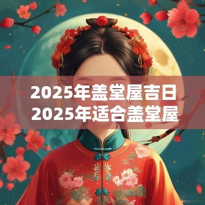 2025年盖堂屋吉日 2025年适合盖堂屋吗
