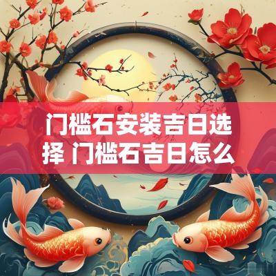 门槛石安装吉日选择 门槛石吉日怎么选