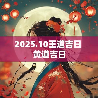 2025.10王道吉日 黄道吉日