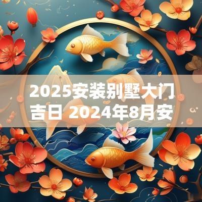 2025安装别墅大门吉日 2025年8月安大门吉日