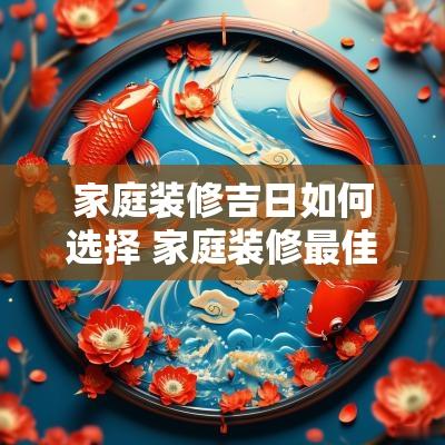 家庭装修吉日如何选择 家庭装修最佳季节