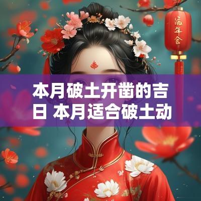本月破土开凿的吉日 本月适合破土动工的日子