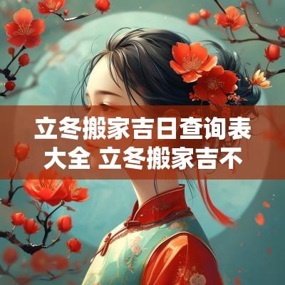 立冬搬家吉日查询表大全 立冬搬家吉不吉利