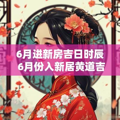 6月进新房吉日时辰 6月份入新居黄道吉日