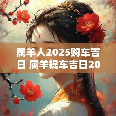 属羊人2025购车吉日 属羊提车吉日2025