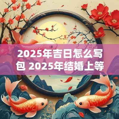 2025年吉日怎么写包 2025年结婚上等吉日
