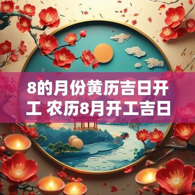 8的月份黄历吉日开工 农历8月开工吉日黄历