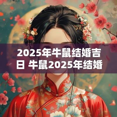 2025年牛鼠结婚吉日 牛鼠2025年结婚的日子