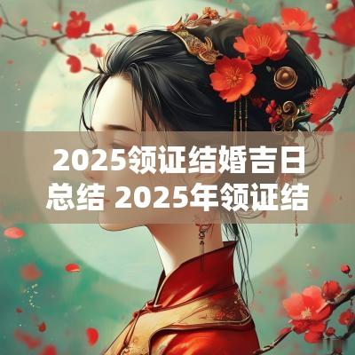 2025领证结婚吉日总结 2025年领证结婚的黄道吉日