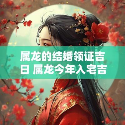 属龙的结婚领证吉日 属龙今年入宅吉日