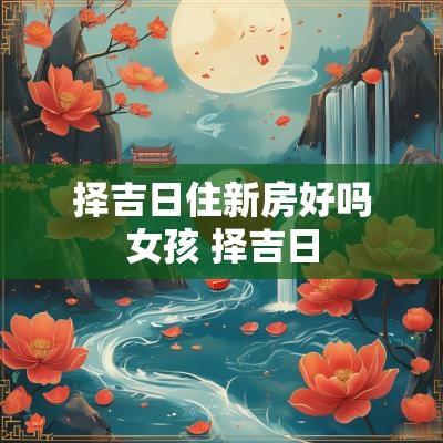 择吉日住新房好吗女孩 择吉日