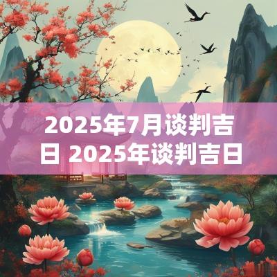 2025年7月谈判吉日 2025年谈判吉日