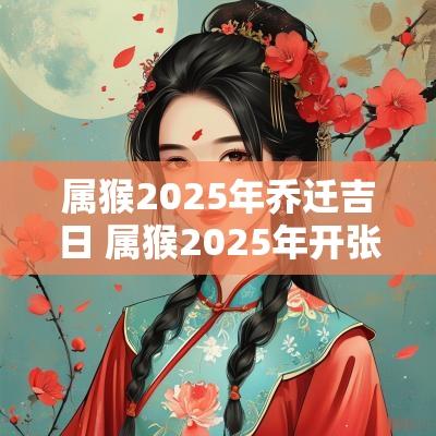 属猴2025年乔迁吉日 属猴2025年开张吉日