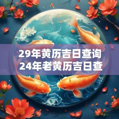 29年黄历吉日查询 24年老黄历吉日查询