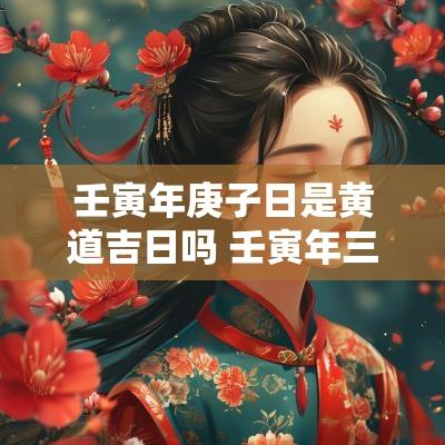 壬寅年庚子日是黄道吉日吗 壬寅年三月二十六日是黄道吉日么