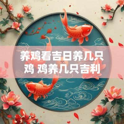 养鸡看吉日养几只鸡 鸡养几只吉利