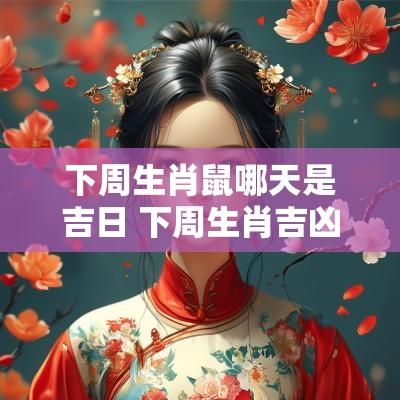 下周生肖鼠哪天是吉日 下周生肖吉凶日