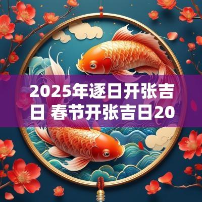 2025年逐日开张吉日 春节开张吉日2025年