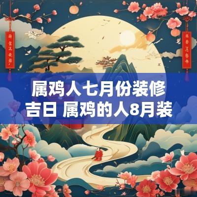属鸡人七月份装修吉日 属鸡的人8月装修吉日