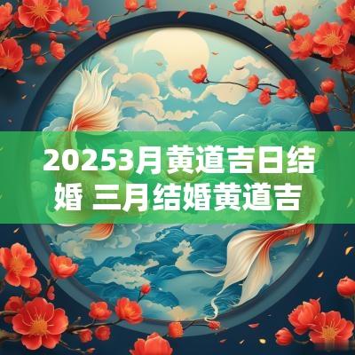 20253月黄道吉日结婚 三月结婚黄道吉日2025