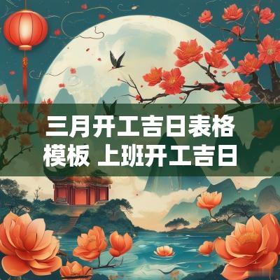 三月开工吉日表格模板 上班开工吉日查询表格模板