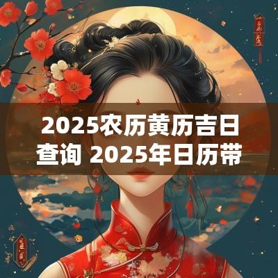 2025农历黄历吉日查询 2025年日历带农历黄历吉日查询