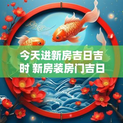 今天进新房吉日吉时 新房装房门吉日吉时查询